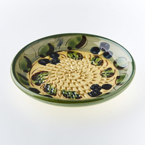 Ceramica De Espana Hand Made Spain Garlic Grater Zester Rasper Plate 5”