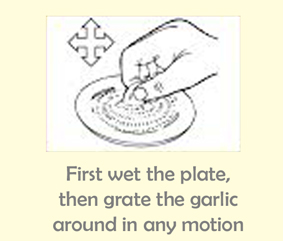 How to use garlic grater plate